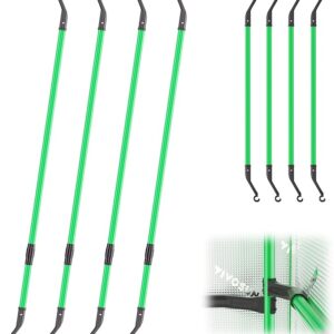 Grow Tent High CFM Kit, Green Pole Range of 24"-48", Suitable for 2'x2', 3'x3', 4'x2' and 4'x4'Grow Tent, 4-Pack